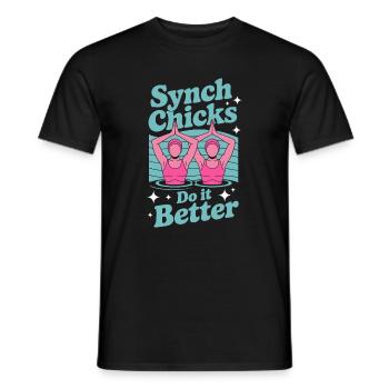 Natation synchronisée Natation artistique Sports nautiques - T-shirt homme - noir - Devant - AI Model Male 178 light (178cm)