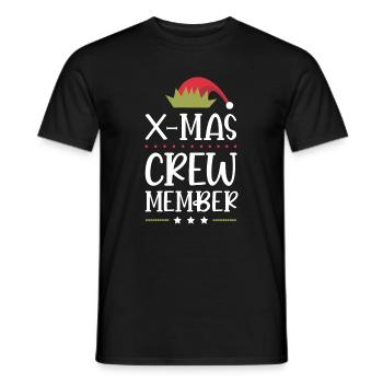 X-Mas Crew Mitglied - Männer T-Shirt - Schwarz - Vorne - AI Model Male 178 light (178cm)