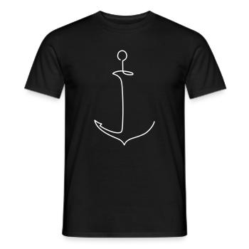 Ancre stylisée - Voilier maritime Sea - T-shirt homme - noir - Devant - AI Model Male 178 light (178cm)