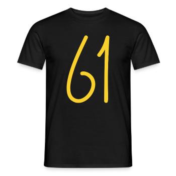 61 - Men's T-Shirt - black - Front - AI Model Male 178 light (178cm)