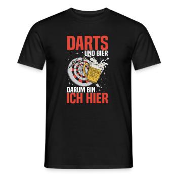 arts & Bier – Darum bin ich hier - Männer T-Shirt - Schwarz - Vorne - AI Model Male 178 light (178cm)