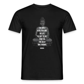 Buddha Wisdom: True to Your Best Self - Men's T-Shirt - black - Front - AI Model Male 178 light (178cm)