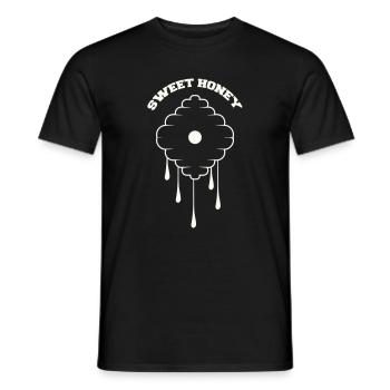 Honigwabe Tropfen Design - Männer T-Shirt - Schwarz - Vorne - AI Model Male 178 light (178cm)