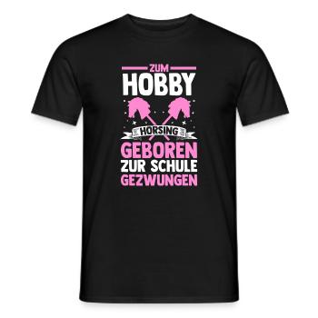 Steckenpferd Hobbyhorse Hobby Horsing - Männer T-Shirt - Schwarz - Vorne - AI Model Male 178 light (178cm)