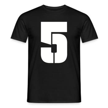 5 - Men's T-Shirt - black - Front - AI Model Male 178 light (178cm)