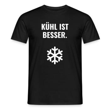 Kühl ist besser. - Männer T-Shirt - Schwarz - Vorne - AI Model Male 178 light (178cm)
