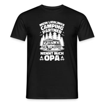 Lieblings Campingpartner Opa - Männer T-Shirt - Schwarz - Vorne - AI Model Male 178 light (178cm)