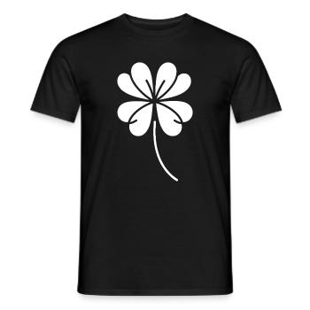 Kleeblatt Silhouette Irisches Glückssymbol - Männer T-Shirt - Schwarz - Vorne - AI Model Male 178 light (178cm)