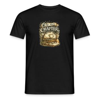 Another chapter: reading enthusiasts - Men's T-Shirt - black - Front - AI Model Male 178 light (178cm)