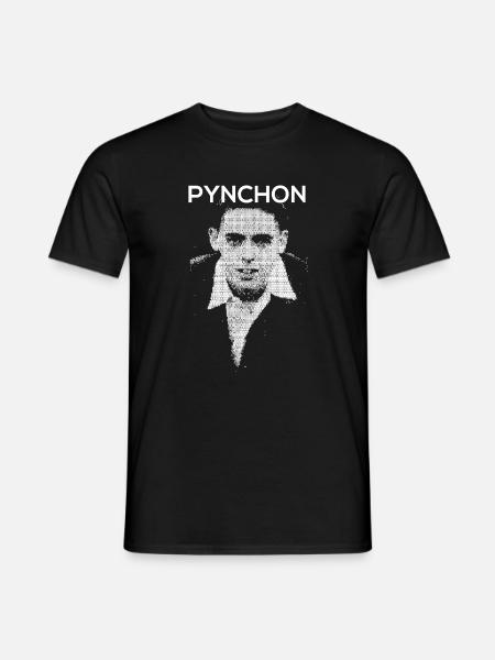 Porträt von Thomas Pynchon - Männer T-Shirt - Schwarz