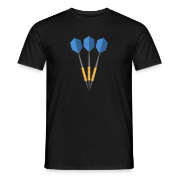 Fléchettes - T-shirt homme - noir - Devant - AI Model Male 178 light (178cm)