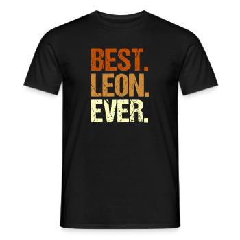 Leon - Men's T-Shirt - black - Front - AI Model Male 178 light (178cm)