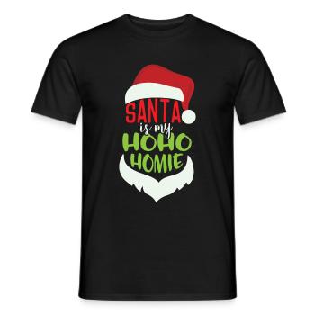 Santa Is My Ho Ho Ho Mie - Männer T-Shirt - Schwarz - Vorne - AI Model Male 178 light (178cm)