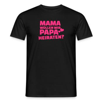 Heiratsantrag - Männer T-Shirt - Schwarz - Vorne - AI Model Male 178 light (178cm)