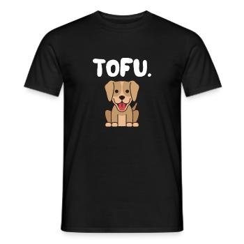 TOFU. | Design chien | Go vegan | vegan | - T-shirt homme - noir - Devant - AI Model Male 178 light (178cm)