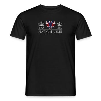 Queen 70th Anniversary of the Throne 2022 70 Years platinum - Men's T-Shirt - black - Front - AI Model Male 178 light (178cm)