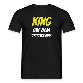 King auf dem Toiletten Ring - Männer T-Shirt - Schwarz - Vorne - AI Model Male 178 light (178cm)