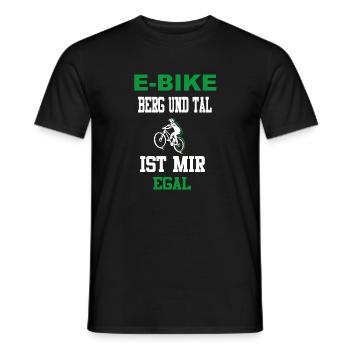 Lustiger Radfahrer Spruch Radsportler E-Bike - Männer T-Shirt - Schwarz - Vorne - AI Model Male 178 light (178cm)