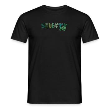 Seventy666 Clothing Print - Männer T-Shirt - Schwarz - Vorne - AI Model Male 178 light (178cm)