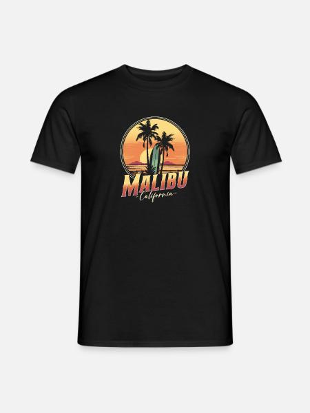 Malibu Kalifornien - Männer T-Shirt - Schwarz
