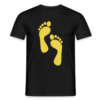 Fußspur - Männer T-Shirt - Schwarz - Vorne - AI Model Male 178 light (178cm)