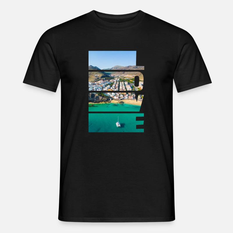 Morro Jable - Love - Männer T-Shirt - Schwarz