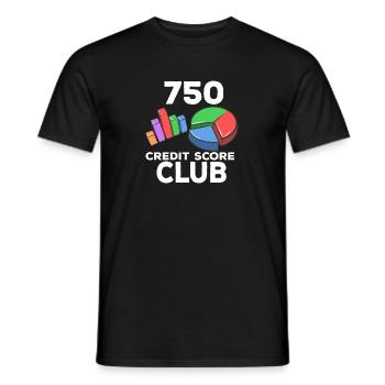 750 Credit Score Club - Männer T-Shirt - Schwarz - Vorne - AI Model Male 178 light (178cm)