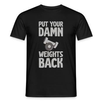 Remettez vos fichus poids 2 - T-shirt homme - noir - Devant - AI Model Male 178 light (178cm)