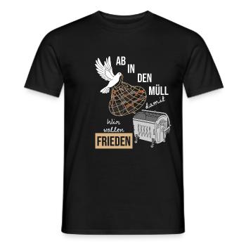 World Day of Peace - Men's T-Shirt - black - Front - AI Model Male 178 light (178cm)