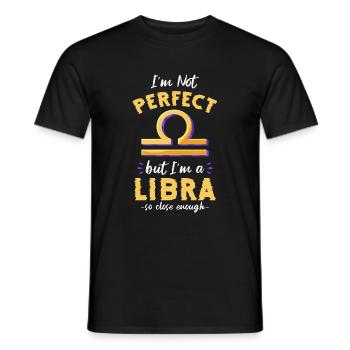 Waage Tierkreiszeichen Aberglaube Geburt - Männer T-Shirt - Schwarz - Vorne - AI Model Male 178 light (178cm)