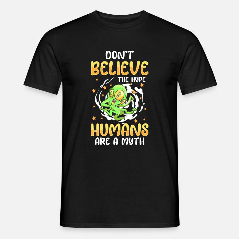 Alien Spaceship Extraterrestrial Aliens - Men’s T-shirt - black