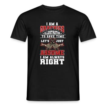 Designer Designer Drawing - Men's T-Shirt - black - Front - AI Model Male 178 light (178cm)