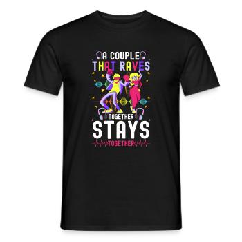 Rave House Musik Energie - Männer T-Shirt - Schwarz - Vorne - AI Model Male 178 light (178cm)
