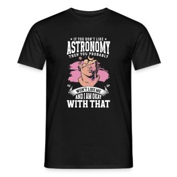 Étoiles Terre Galaxie Lune - T-shirt homme - noir - Devant - AI Model Male 178 light (178cm)