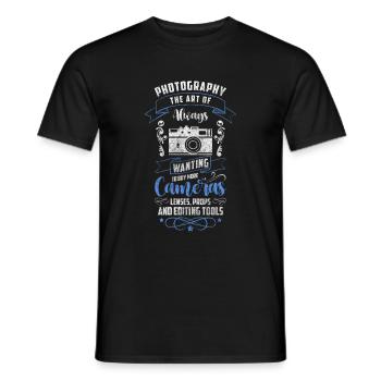 Photographe Photographie Séance photo - T-shirt homme - noir - Devant - AI Model Male 178 light (178cm)