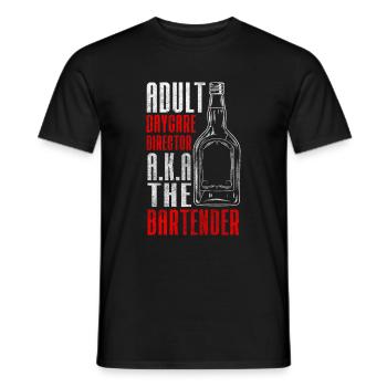 Barkeeper Club - Männer T-Shirt - Schwarz - Vorne - AI Model Male 178 light (178cm)