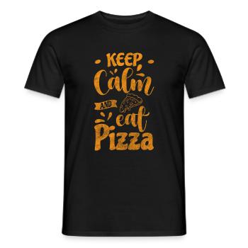 Pizza Pizzaofen Pizzabäcker Köstlich - Männer T-Shirt - Schwarz - Vorne - AI Model Male 178 light (178cm)