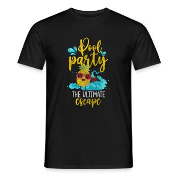 Pool Diving Recreation Water - Men's T-Shirt - black - Front - AI Model Male 178 light (178cm)