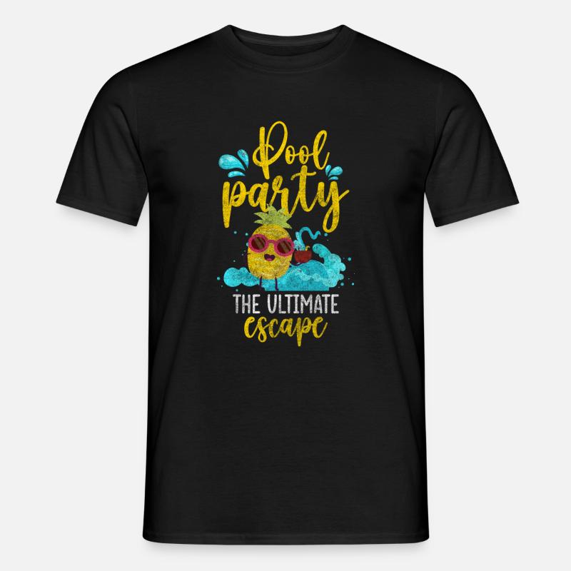 Pool Tauchen Erholung Wasser - Männer T-Shirt - Schwarz