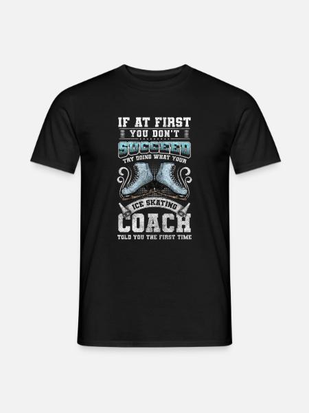 Eislaufen Cool Kunst - Männer T-Shirt - Schwarz