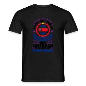 Costa Rica Costa Rica Costa Rica Flagge Costa Rica - Männer T-Shirt - Schwarz - Vorne - AI Model Male 178 light (178cm)
