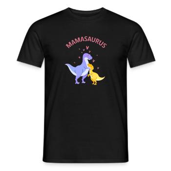 Mamasaurus, Dinosaur, T Rex, Dino, Mother's Day - Men's T-Shirt - black - Front - AI Model Male 178 light (178cm)