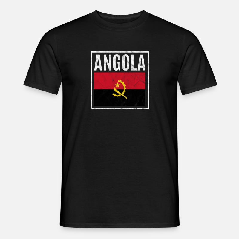 Angola - Männer T-Shirt - Schwarz