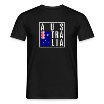 Australien - Männer T-Shirt - Schwarz - Vorne - AI Model Male 178 light (178cm)