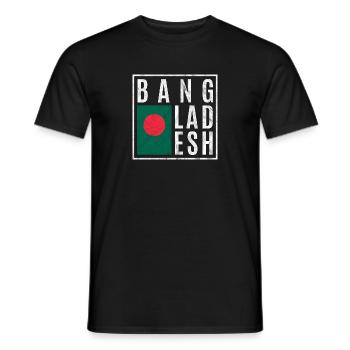 Bangladesh - Men's T-Shirt - black - Front - AI Model Male 178 light (178cm)