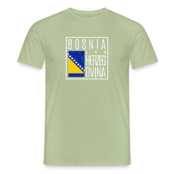 Bosnie-Herzégovine - T-shirt homme - vert sauge - Devant - AI Model Male 178 light (178cm)
