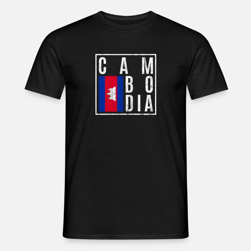 Kambodscha - Männer T-Shirt - Schwarz