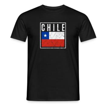 Chile - Männer T-Shirt - Schwarz - Vorne - AI Model Male 178 light (178cm)