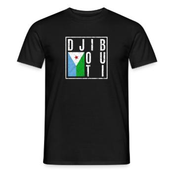 Dschibuti - Männer T-Shirt - Schwarz - Vorne - AI Model Male 178 light (178cm)