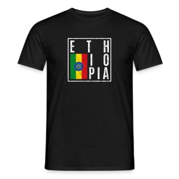 Éthiopie - T-shirt homme - noir - Devant - AI Model Male 178 light (178cm)